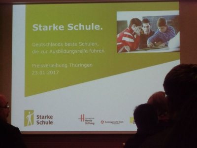 Preisverleihung für 2.Platz in Thüringen in Erfurt 23.01.2017